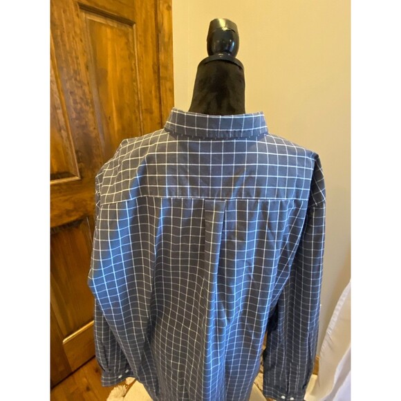 Croft & Barrow Men’s 3X Big &  Tall Gray Long Sleeved Plaid Buttondown Shirt - Picture 7 of 8